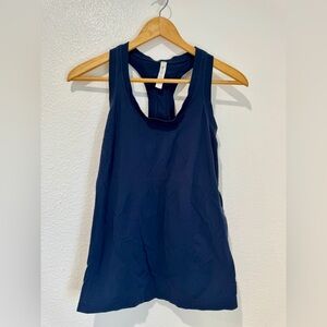 Athleta Size M Navy Blue Momentum Seamless Tank Top Activewear Shirt Gym Running